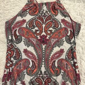 INC International Concepts Multicolor Paisley Halter Top